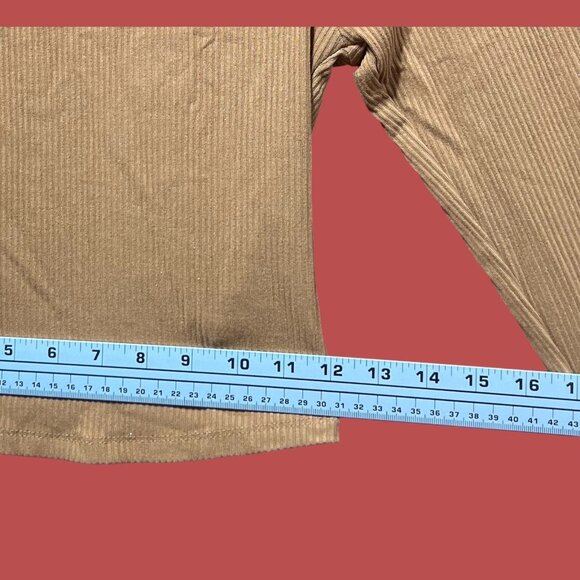 Wild Fable - Women's Long Sleeve Sweetheart Neck Shirt - Brown - Extra Small - Picture 5 of 13